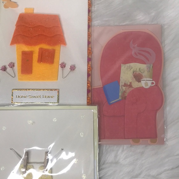 Greeting Cards Set of 7 Wedding Get Well Blank Brand New Handmade Unique Paper - Picture 4 of 5